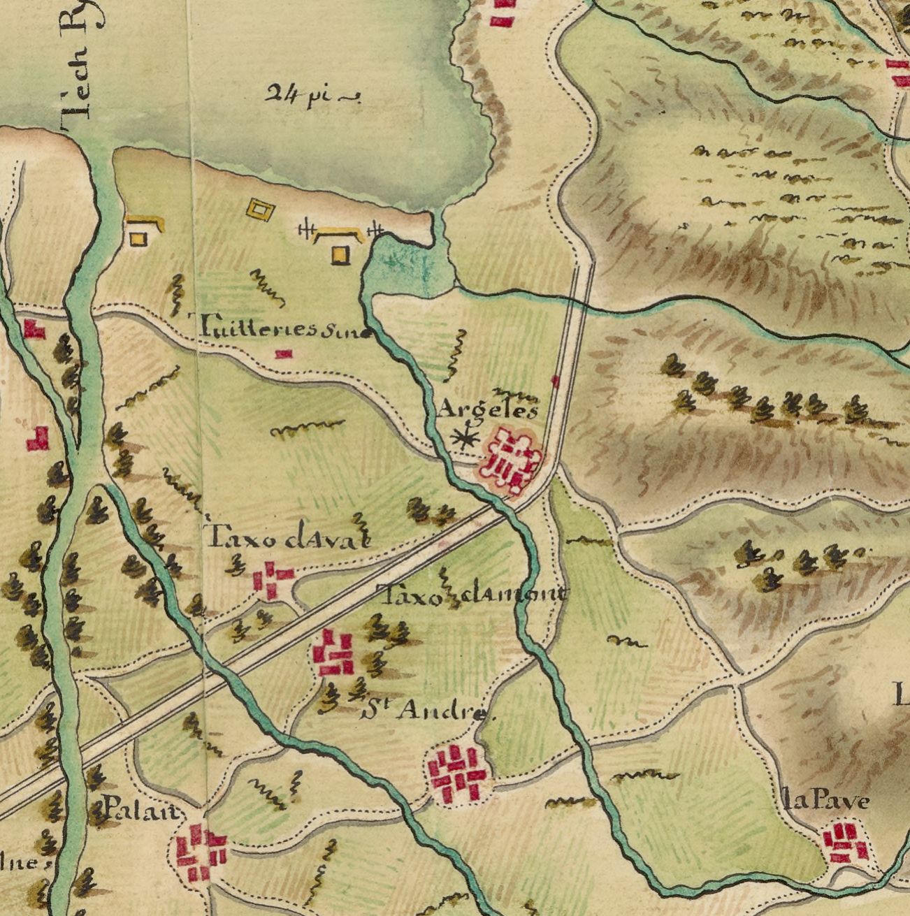 10 xviiie siecle carte de la cote du roussillon - Le Racou vu d'en haut - Cartes géographiques